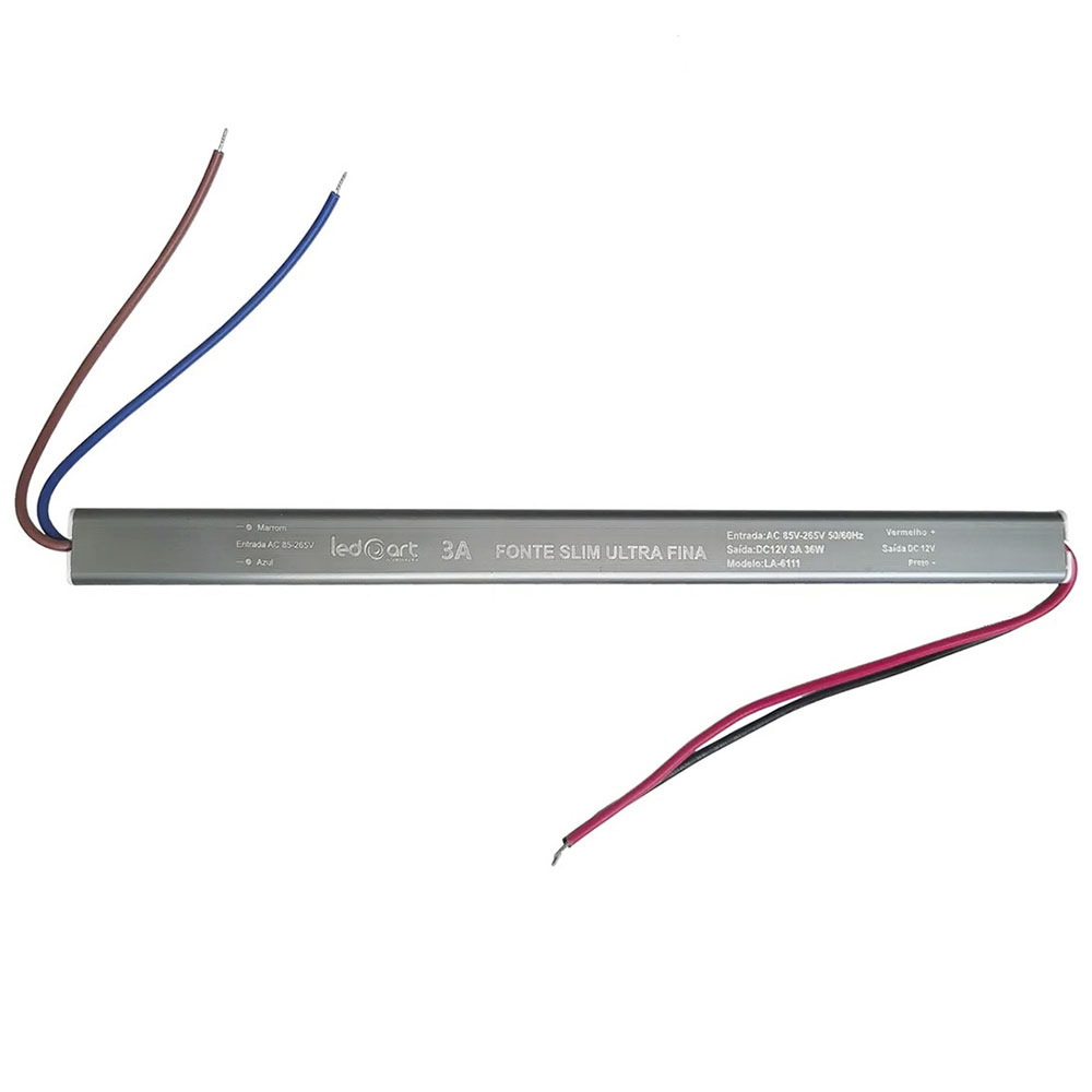 Fonte Slim Fina 12v 3a 36w Bivolt Mayler