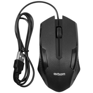 Mouse Óptico Com Fio USB 1200dpi Exbom